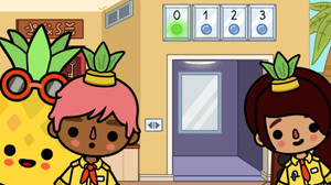 Toca Boca Elevator Girls Wallpaper