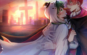 Todoroki And Deku Fan Art Wallpaper