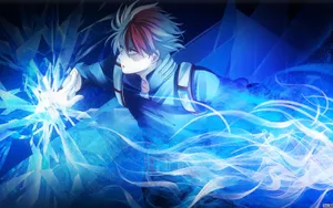 Todoroki Blue Aesthetic Artwork Wallpaper