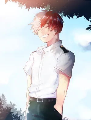 Todoroki Cute Simper Wallpaper