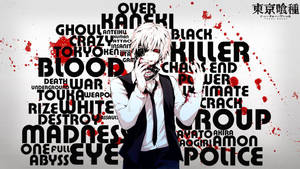 Tokyo Ghoul Kaneki Word Art Wallpaper