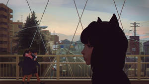 Tokyo Japan Girl With Cat Ears Wallpaper