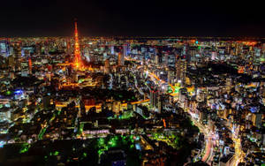 Tokyo Skyline At Night Wallpaper
