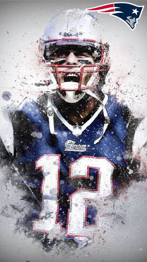 Tom Brady Stylised Patriots Poster Wallpaper