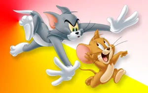Tom Cat On A Colorful Background Wallpaper