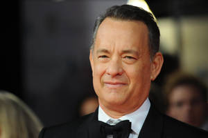 Tom Hanks Black Suit And Bowtie Wallpaper