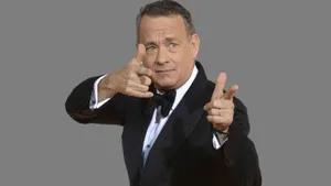 Tom Hanks Hand Gun Gesture Wallpaper