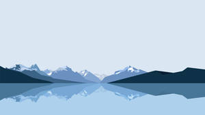 Tonal Gradation Of Snowy Mountains Wallpaper