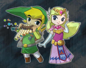 Toon Link Bravely Exploring The World Of Hyrule Wallpaper