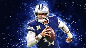 Top Dallas Cowboys Players Posing Together With Their Helmets Wallpaper