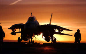 Top Gun Scenic Jet Fighter Scene Wallpaper