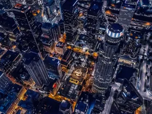 Top View Of Los Angeles Skyline Wallpaper