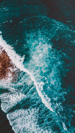 Top View Of Ocean Wave Iphone Wallpaper