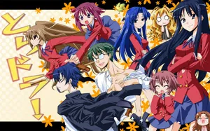 Toradora Characters Collage Wallpaper