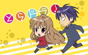 Toradora Chibi Taiga And Ryuuji Wallpaper