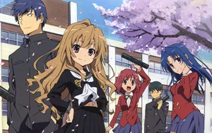 Toradora School And Sakura Wallpaper