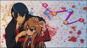 Toradora Taiga And Ryuuji Fighting Wallpaper