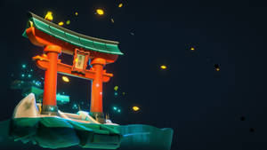 Torii Gate 3d Art Wallpaper