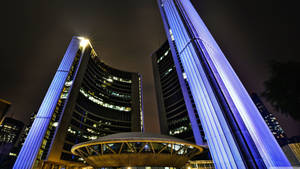 Toronto City Hall At Night Wallpaper