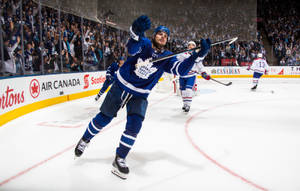 Toronto Maple Leafs Players In The Rink Wallpaper