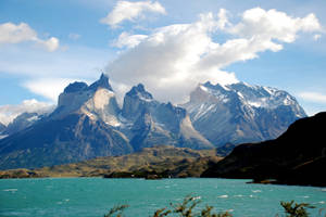 Torres Del Paine And Mountain Macbook Wallpaper