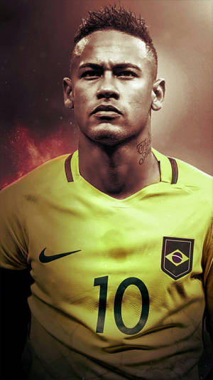 Tough Neymar For Brazil Wallpaper