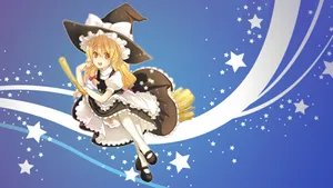 Touhou Marisa Kirisame Background Wallpaper