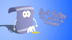 Towelie Reminder Blue Background Wallpaper