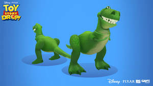 Toy Story Rex Behind Himself Wallpaper