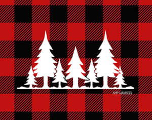 Traditional Yet Bold - Red And Black Plaid Wallpaper