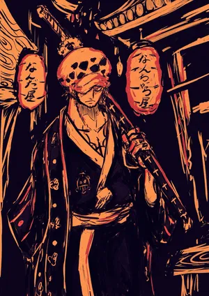 Trafalgar Law Drawing Fanart Wallpaper
