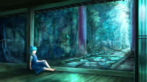 Tranquil Anime Forest Retreat Wallpaper