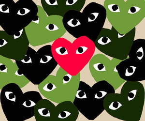 Tranquil Green Hearts Background By Cdg Wallpaper