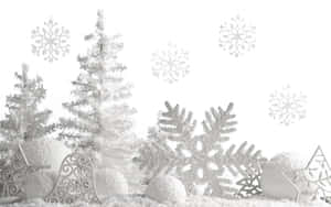 Tranquil White Christmas Scenery Wallpaper