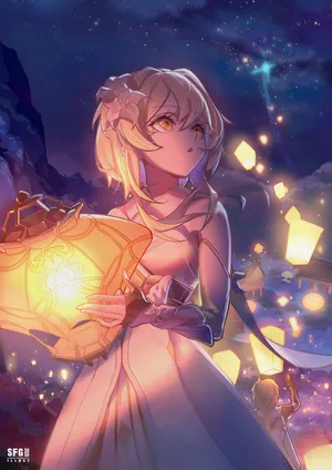 Traveler With Lantern Genshin Impact Phone Wallpaper