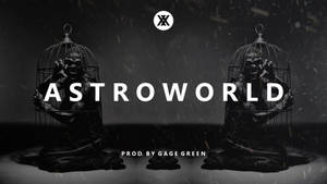 Travis Scott Astroworld Monochrome Background Wallpaper