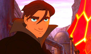 Treasure Planet Jim Hawkins Smirking While Skysurfing Wallpaper