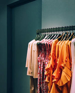 Trendy And Colorful Clothing Display Wallpaper