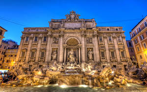 Trevi Fountain In Rome Wallpaper