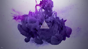 Triangle And Purple Smoke Wallpaper