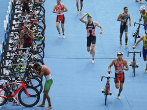 Triathlon Bike Station Wallpaper
