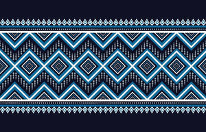 Tribal Pattern Blue Artwork Wallpaper