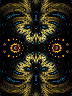 Tribal Symmetry Psychedelic Wallpaper