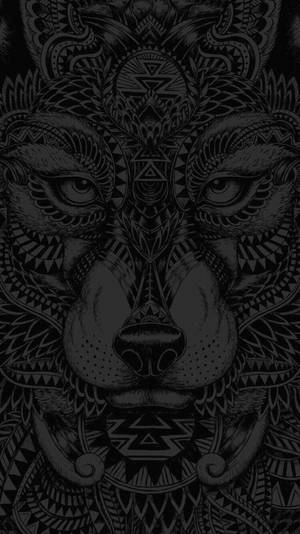 Tribal Wolf Dope Iphone Wallpaper