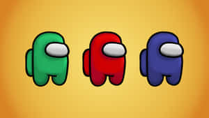 Trio Among Us Character Wallpaper