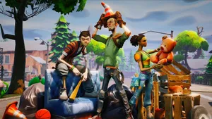 Trio Fortnite Street View Hd Wallpaper
