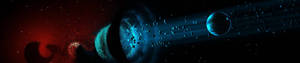 Triple Monitor Planets Wallpaper