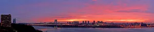 Triple Monitor Sunset Wallpaper