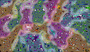 Trippy Colorful Germs Wallpaper