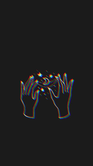 Trippy Dark Aesthetic Magic Hands Wallpaper